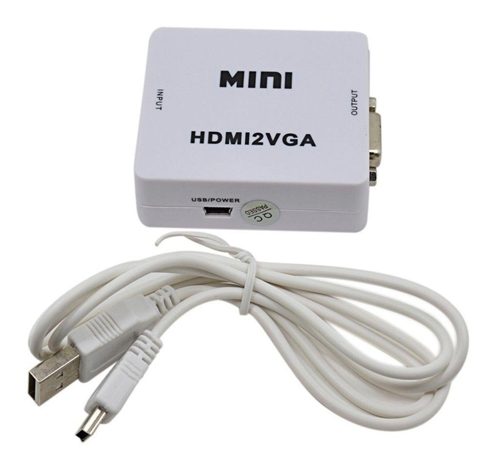 Mini Conversor Hdmi Para Vga Full HD
